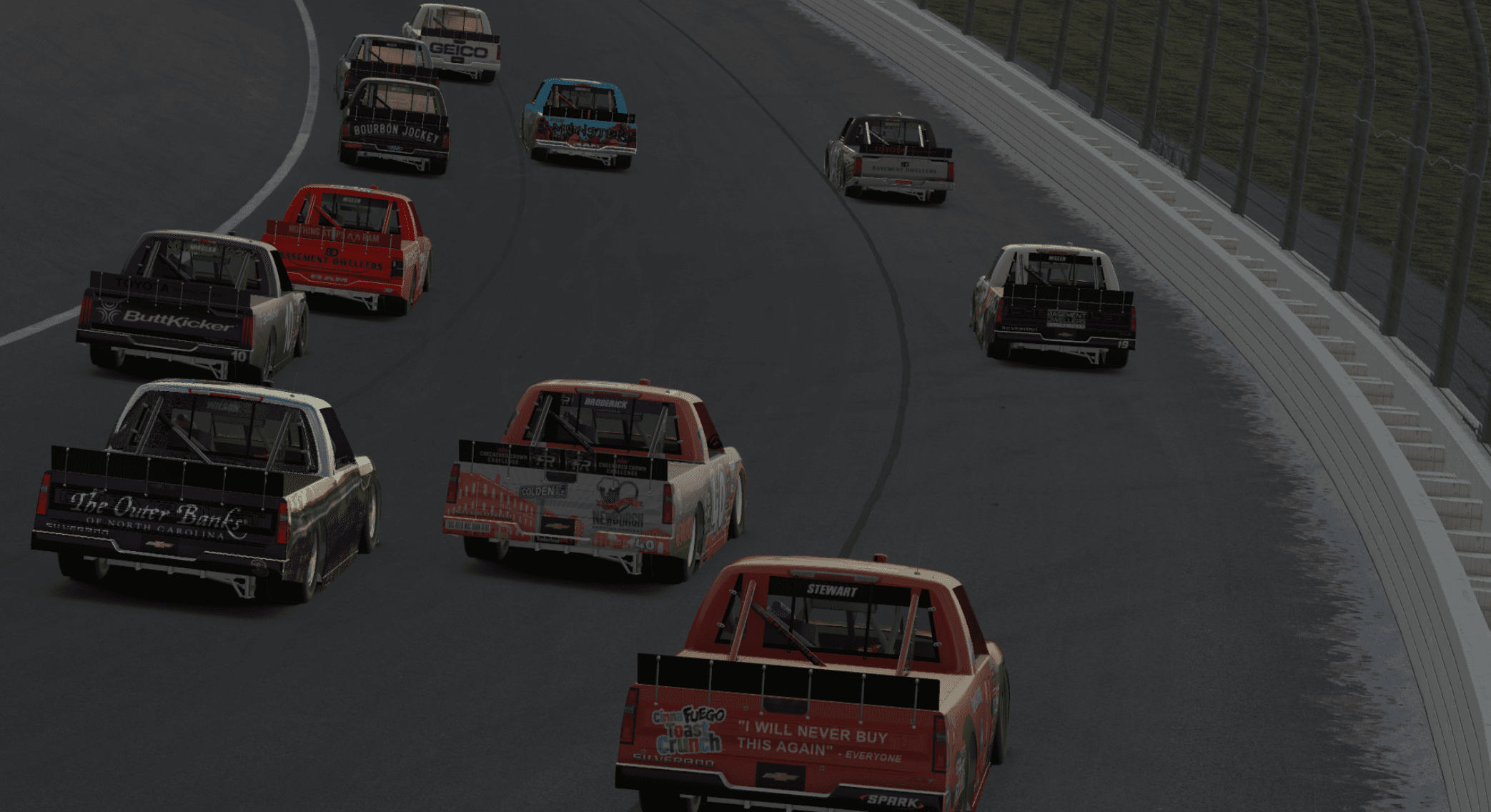 The field rolls through